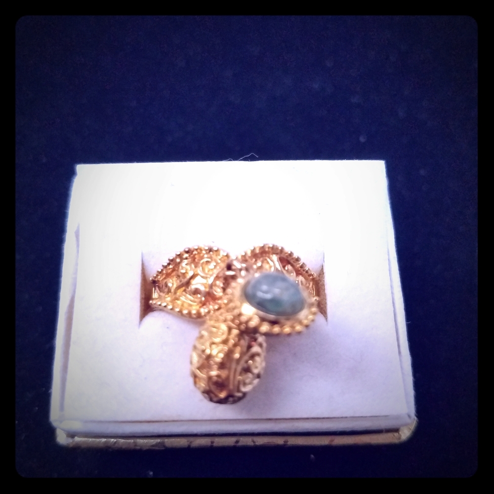 sterling silver gold plated ring